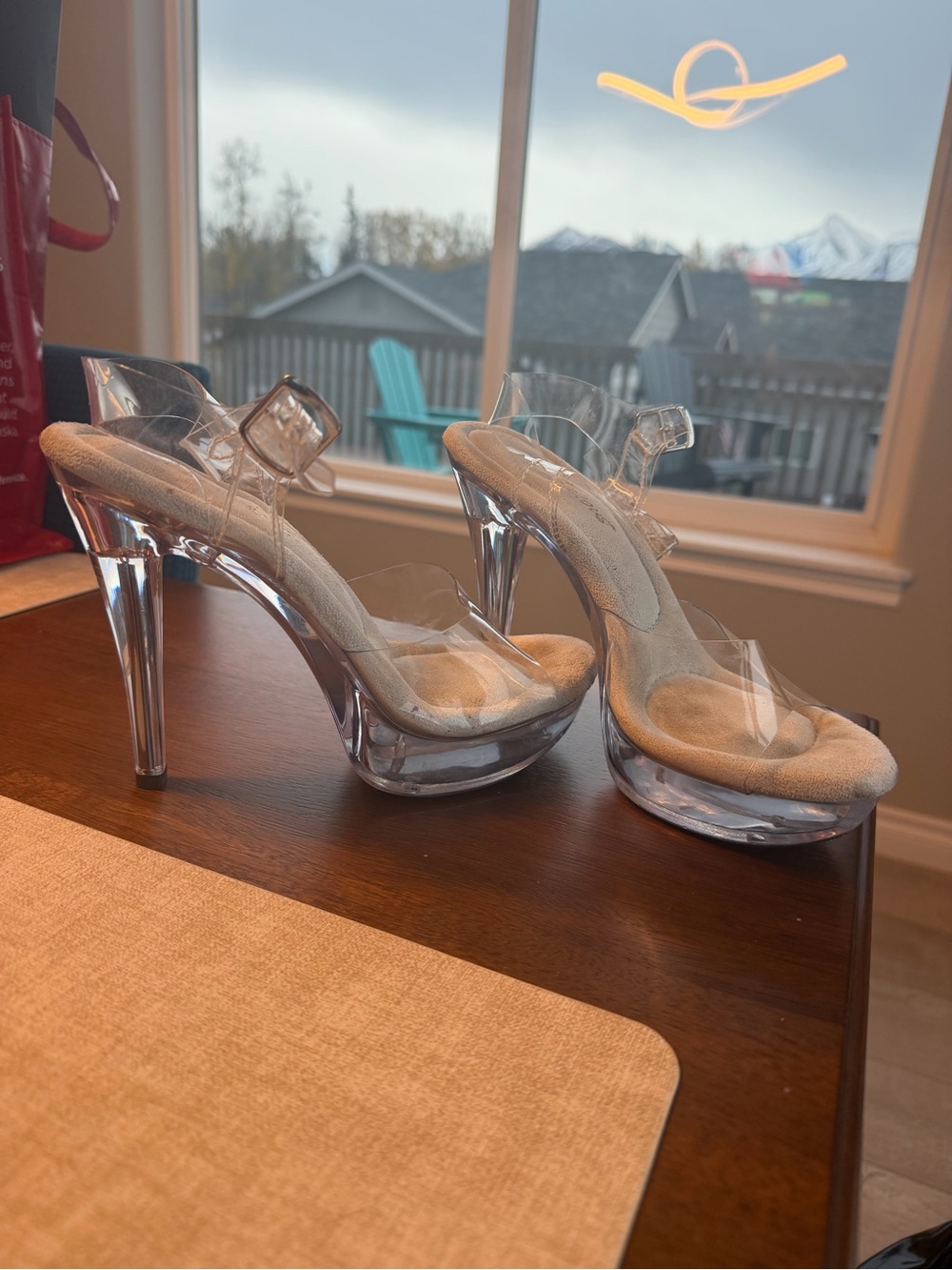 Clear Pleaser Platform Heels - Transparent Strappy Women’s Sandals